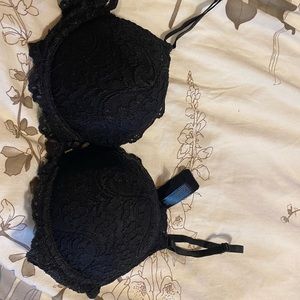 Black lace add 2 cup sizes push up bra